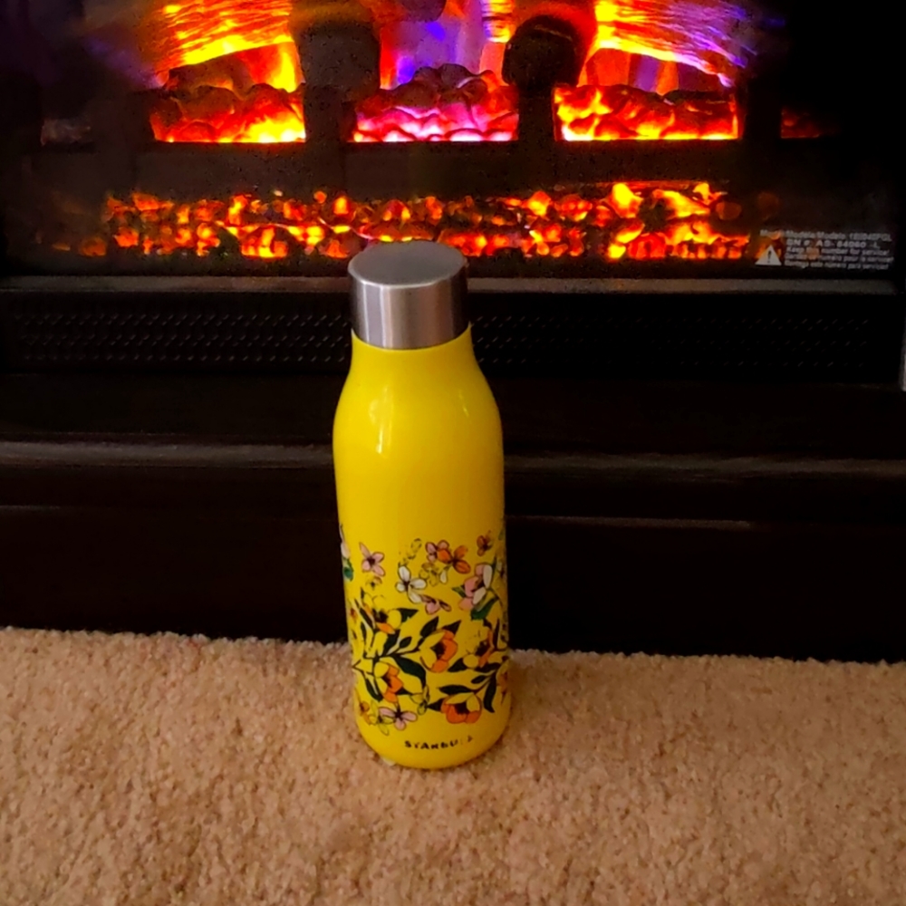 Starbucks yellow floral hydro flasks